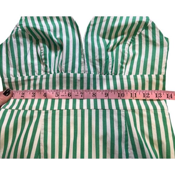 Anthropologie x Tracy Reese Assateague Striped Dress Size 0 Green Preppy Coastal - Picture 8 of 14